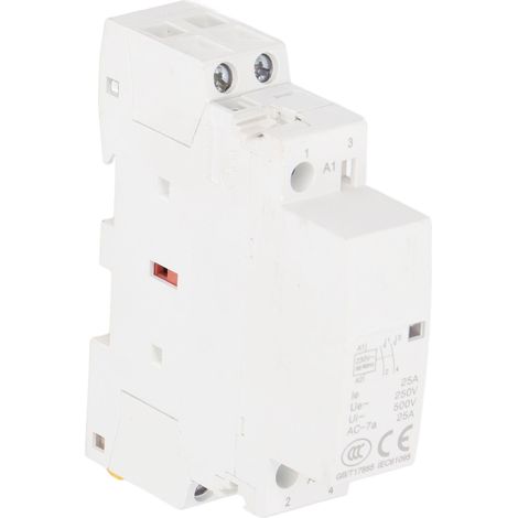Contacteur de circuit électrique, interrupteur de commande, installation sur rail, 2P 25A 250V pour usage domestique (1/5)