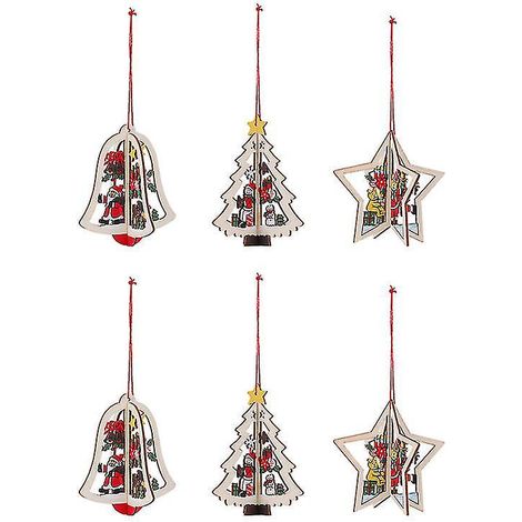 Lot de 6 pendentifs sur le thème de Noël (1/3)