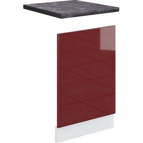 Frontblende R-Line, Bordeaux Hochglanz, 45 cm , AP Anthrazit, Vicco