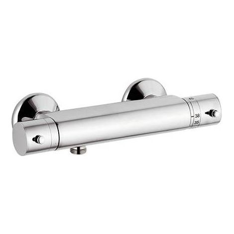 MITIGATEUR THERMOSTATIQUE AVEC RACCORD INFÉRIEUR Dimensions : Chrome