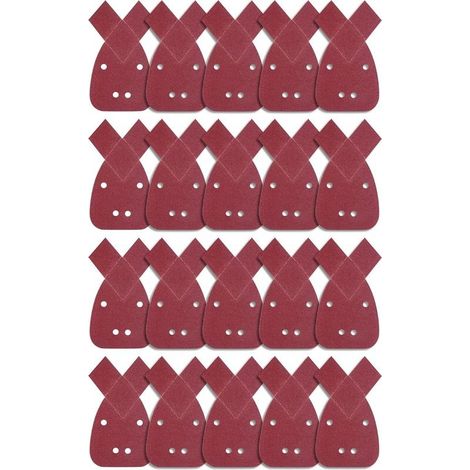 20 Pièces Feuilles Abrasives Triangles Feuilles de Ponçage 80 Grain Mouse Sanding Sheet Papier Abrasif pour Detail Palm Sander (1/5)