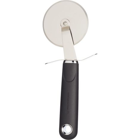 MasterClass Cortador de pizza - Cortador de pizza con mango blando, acero inoxidable, 19,5 cm, negro