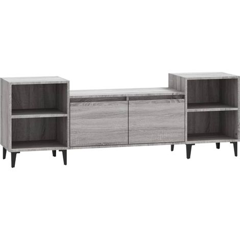 Mobile TV multimediale scaffale per televisione televisione buffet sala da pranzo soggiorno camera da letto sonoma 160 x 35 x 55 cm derivati del legno grigio 020028421