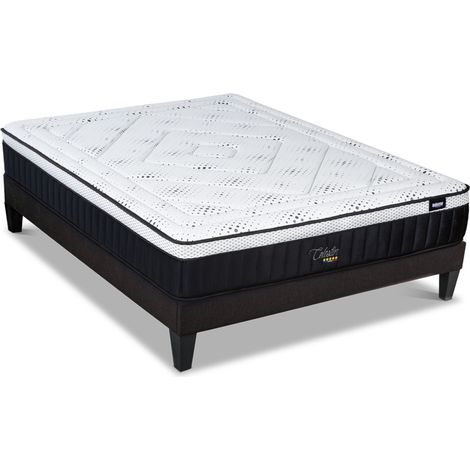 Ensemble Célestin 2.0 - Matelas mémoire de forme moelleux + Sommier bois - 29 cm d'épaisseur (1/5)