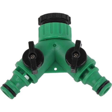 Wasserverteiler 3-Wege 1 Zulauf 2 Ausläufe Wasserhahnverteiler Adapter für Waschmaschine Gartenarbeit 3-Nippel