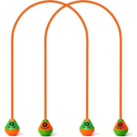 2-teiliges Tauchspielzeug, 2,5 m große Schwimmbecken-Tauchringe, Kinderpoolspiele, für Unterwasserspaß und Freitauchtraining (1/5)
