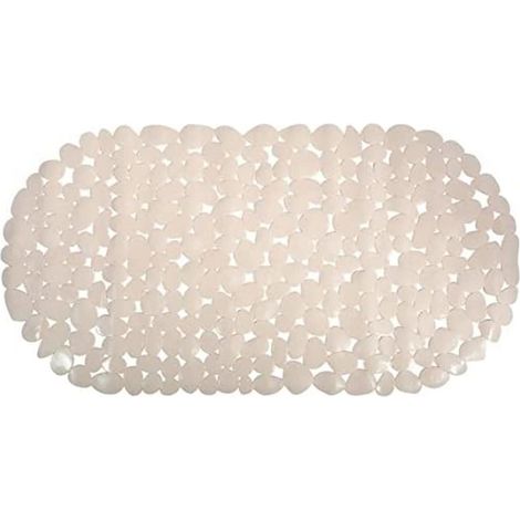 1 Tapis De Bain PVC 68x35 Cm Beige Surface Antidérapante Pour Baignoire (1/3)