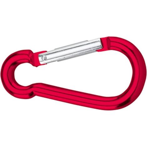 dörner + helmer 4815824 mosquetón de aluminio rojo 80 mm