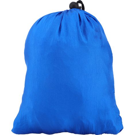 Hamac double portable de camping et de voyage, lit suspendu avec sangle pour arbre (bleu foncé) (1/5)