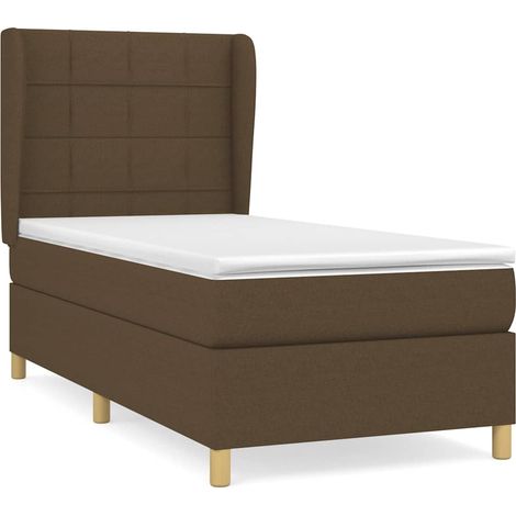 Maison Exclusive - Boxspringbett mit Matratze Dunkelbraun 100x200 (1/5)