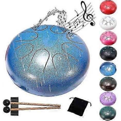 Garten-Regentrommel, 8 Töne, 15 cm Regentrommel, Regentrommel für den Außenbereich, Regentrommel-Set aus Stahl, wasserdicht, blaue Garten-Regentrommel (1/4)