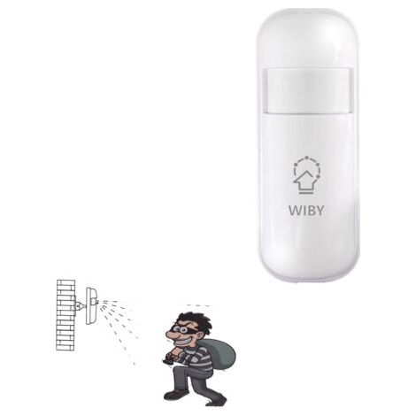 SENSORE PIR INFRAROSSI RILEVATORE MOVIMENTO WIRELESS ANTIFURTO ALLARME CASA 92R