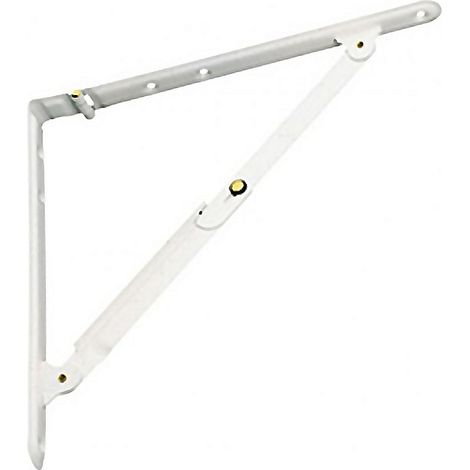 BECUSA palomilla abatible 200x200mm blanca , Palomilla abatible PA3/200. Para colocar baldas. Se puede plegar. Fuerte y resistente.
- Metal.
- 200 x 200 mm.
- Blanco epoxy.
- Ángul