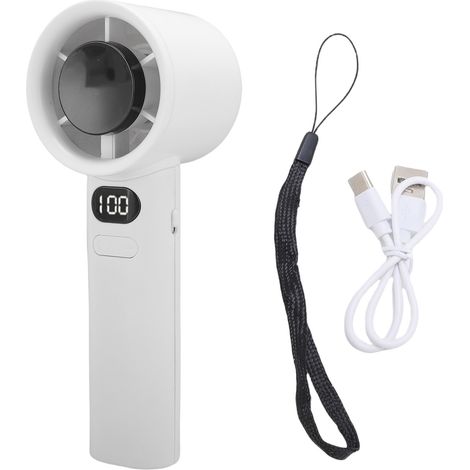 Ortviai Ventilateur Portable Turbo 120 Vitesses Réglables Sans Échelon, Silencieux et Puissant, USB, LED, pour Voyages, Plage, Camping (1/5)