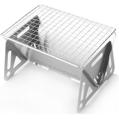 Barbecue pliable en acier inoxydable pour grillades - Modèle portable à charbon pour usage domestique et extérieur (1/5)