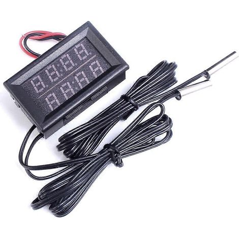 Thermomètre numérique à double affichage LED rouge, capteur de température étanche 0,56 pouce (1/5)