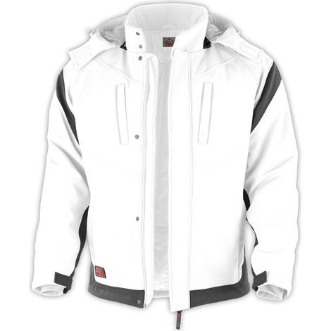 Winterarbeitsjacke - Softshelljacke Pro weiß/grau Gr. XS (1/2)
