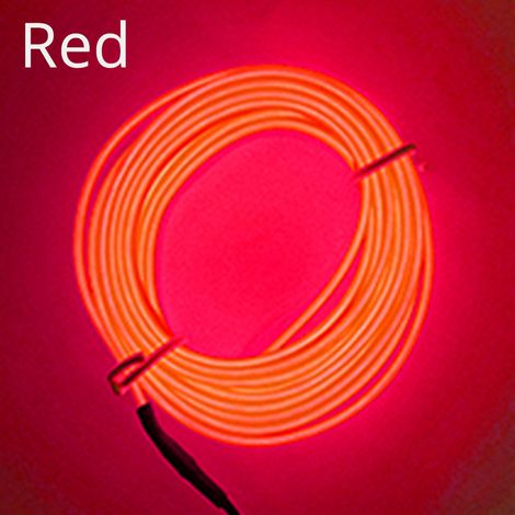 (Clé USB 3M - Rouge) Lampe d'ambiance intérieure de voiture, éclairage de porte d'accueil, bande LED, câble, tube, USB, néon pour plaque allume-cigare, éclairage pour véhicule 12 V (1/4)