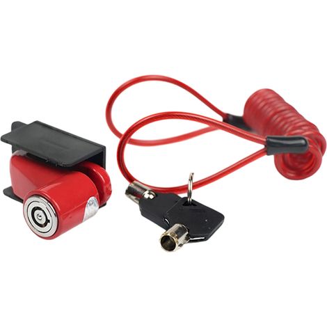 1 Antivol pour trottinette électrique, verrou à disque avec câble de rappel, axe 6 mm, compatible Xiaomi M365 / Ninebot / Segway / Denver (1/5)