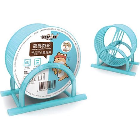 Hamster Wheel for Pets - Comfortable Running Wheels - Quiet Treadmill - Hamster Exercise Wheel - Quiet Spinner - Large and Easy to Attach to Wire Cage for Small Animals (Blue) (1/3)