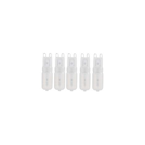 5Pcs G9 LED Bulb Brightness Dimmable High Color Rendering White Shell 22 LEDs Light Bulb for Landscape Lights AC 220V White Light (1/5)