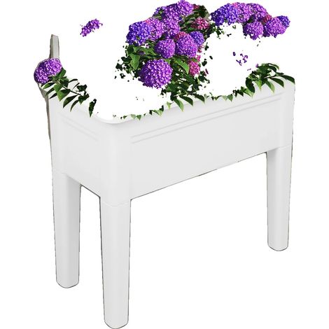 Sgabello da giardino rialzato, in gomma PP, portata massima 25 kg, dimensioni 90 cm x 40 cm x 80 cm, versatile per balconi e giardini, design moderno. (1/5)