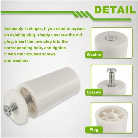 Butées De Volet Roulant - 40 mm - Pour Protection Lamelles Fenêtres - Polypropylène - Lot De 10 (1/4)