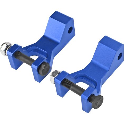 Kit d'abaissement avant pour quad (2 pièces) - Abaissement de 8,9 cm (3,5 pouces) - Alliage d'aluminium - Compatible avec Raptor 660, 660R et YFM660R (2001-2005) - Bleu (1/5)