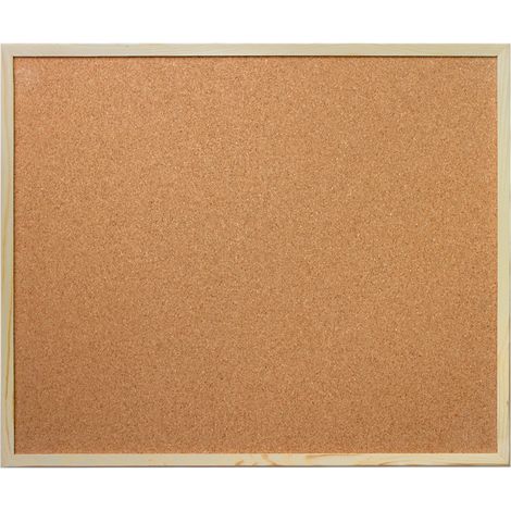 Korktafel 60x70 cm aus Holz, inklusive Stecknadeln