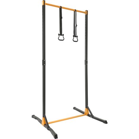 Station de traction, tour de musculation, station de dip Station de traction portable avec niveaux de hauteur de 160 à 215 cm, barre de traction autonome pour salle de sport à domicile, station de tra (1/5)