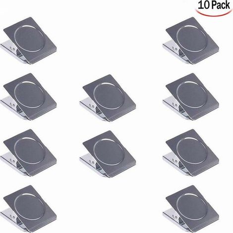 10 Stück Magnetclips, Metallmagnetclips, Kühlschrankmagnetclips, Magnetclips, Zeichenclips für Whiteboard, Kühlschrank, Büro (1/5)