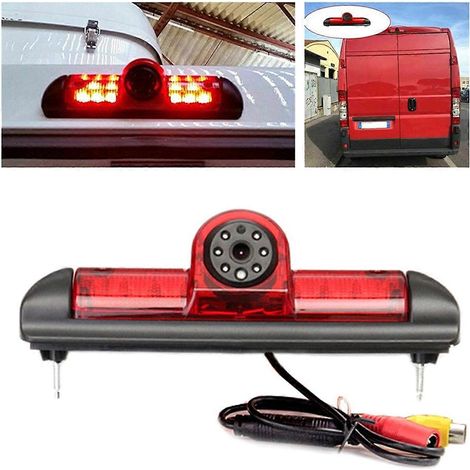Cámara de visión trasera de 170 grados, tercera luz de freno y monitor de 4,3 pulgadas para Ducato Jumper Boxer 2006-2015 (1/5)