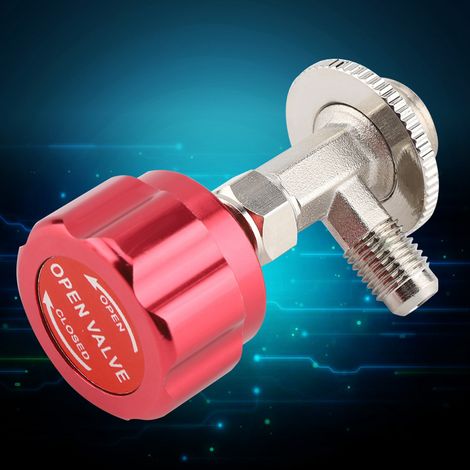 Ouvre-bouteille et valve de recharge pour climatisation auto, bidon de réfrigérant R134a, robinet de distribution M14 1/4, outil d'ouverture pour canette SEA, accessoire de maintenance. (1/5)