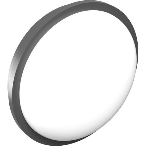 Plafoniera moderna lampadari bartalini oilap r 20 led cct ip65 policarbonato, finitura metallo nero