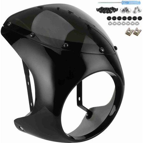 7-Zoll-Universal-Scheinwerferscheibe für Motorräder, glänzend schwarz (1/5)