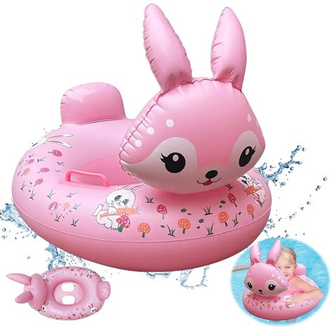 Piscine pour enfants Lapin Rose avec poignée - Chaise de natation anti-inclinaison et très sûre pour les jeunes enfants (1/5)