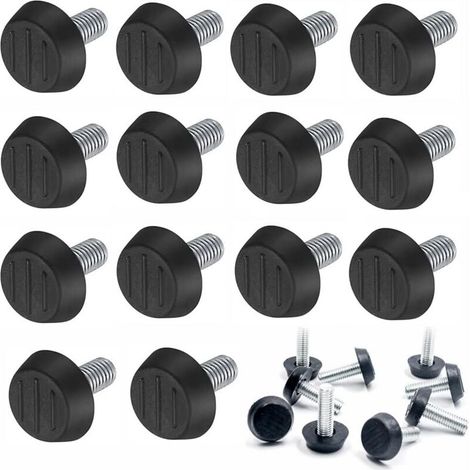 Lot de 22 pieds de nivellement réglables pour meubles - M8 x 23 x 27 mm - Vis pour pieds de chaise，Starlight -Keyoung