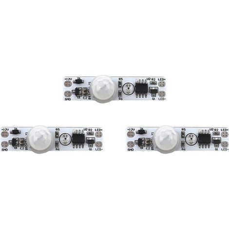 3X Module de Commutation de Capteur de Mouvement PIR 5-24V 12V Module de Commutation de Contrôleur de Détecteur de Mouvement Humain (1/4)