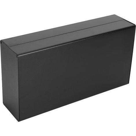 Boîte de dérivation étanche en aluminium noir sablé, accessoire électrique avec dissipation thermique optimisée pour GPRS, boîtier PCB robuste et résistant. (1/5)