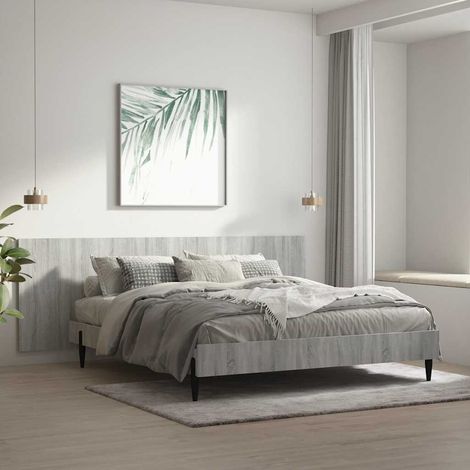 Tête de lit murale Sonoma gris en bois d’ingénierie 240 x 1,5 x 80 cm - PANGIVO (1/5)
