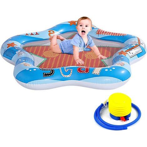 Pataugeoire, piscine pour enfants avec pompe à air, pataugeoire bébé, piscine gonflable, petite pataugeoire bébé pour enfants, pataugeoire intérieure et extérieure (1/5)