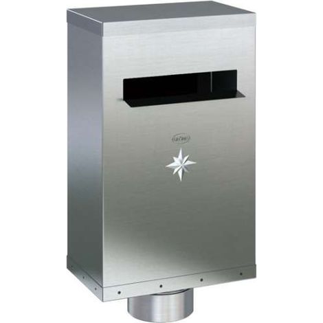 GRÖMO ZINK Wasserfangkasten TITANZINK ø100 Flachdach eckig ohne Zulauföffnung, 63196 (1/2)