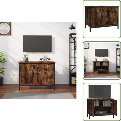 Meuble TV avec portes chêne sonoma 60x35x45cm bois d'ingénierie - Meubles Tv - Meuble Tv - Support Tv - Unité Tv - Meuble Salon (1/5)