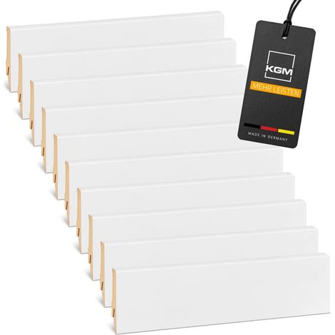 KGM Sockelleiste MEGA MDF weiß foliert 18x78 – 24m (10 St)