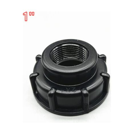 Adaptateur IBC Bouchon s60x6 pour cuve 1000 litres, 1 Pouce (version convexe externe 1" plus épaisse)