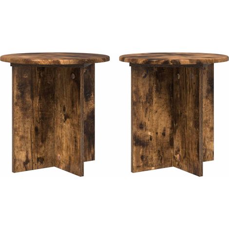 Maison Exclusive - Pflanzenständer 2 pcs Geräucherte Eiche 40 x 4