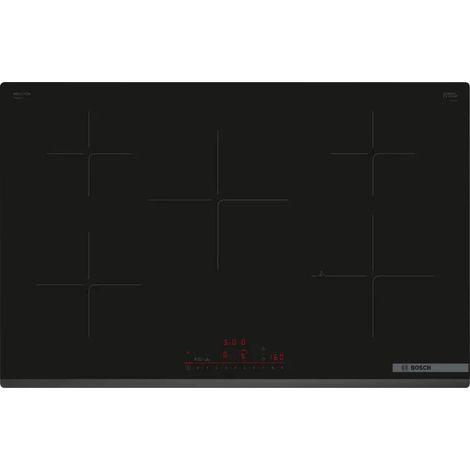 Bosch Serie 6 PIV83KHC1E Table de cuisson encastrable 80,2 cm induction 5 feux Noir