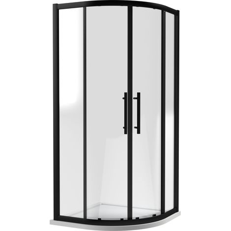 Balterley Kinvaston 900mm Shower Side Panel with 8mm Toughened Safety Glass and Easyfit Assembly System - Black
