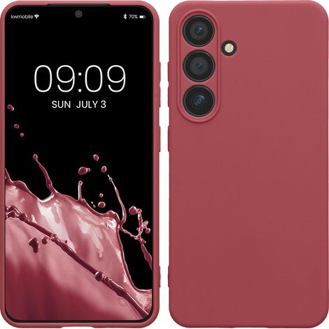 Housse Compatible avec Samsung Galaxy S24 Coque - Housse de téléphone en TPU avec Protection Appareil Photo - Rose foncé (1/5)