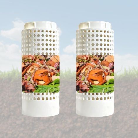 Lombricomposteur enterré avec couvercle et trous d'aération – Mini-bac de lombricompostage pour déchets alimentaires de cuisine, jardins et potagers (1/5)